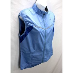 Pearl Izumi Women's Light Blue Sleeveless Zip Front Cycling Vest Top Size L